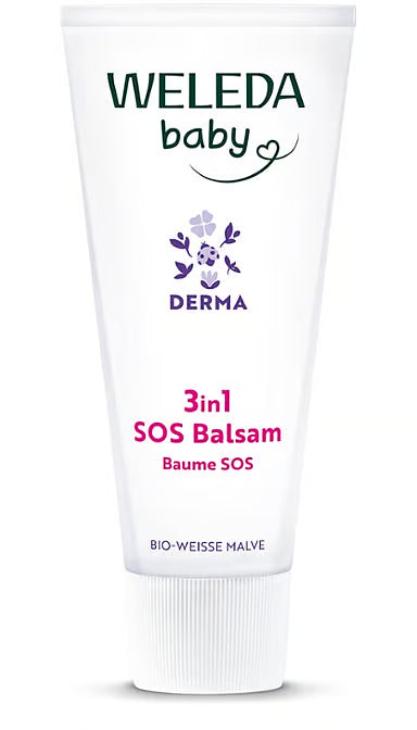Weleda Derma 3en1 baume SOS mauve blanche tb 50 ml