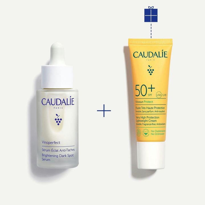 Caudalie Vinoperfect Sérum Eclat anti-taches /crème Haute prot SFP50