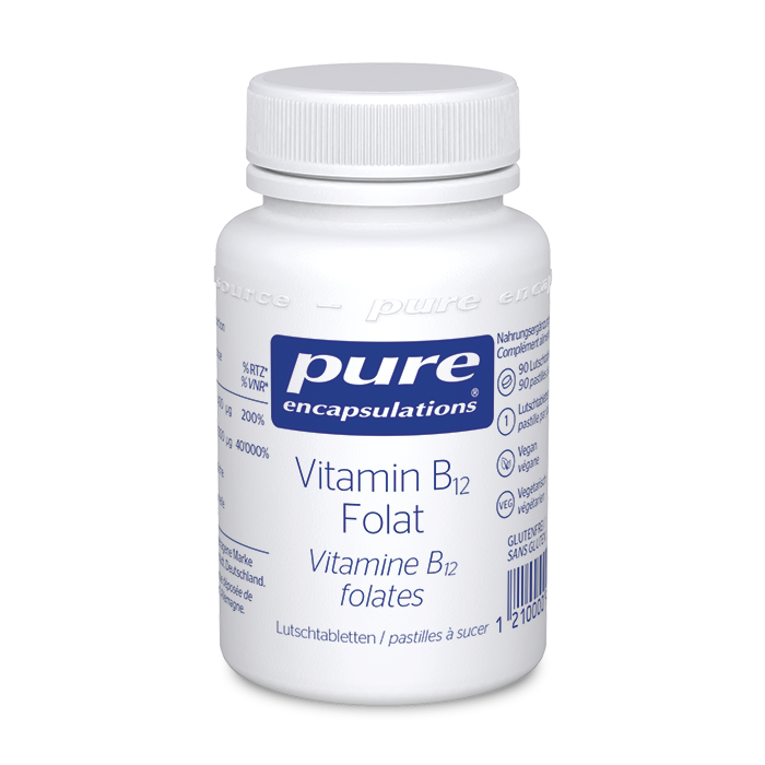 PURE Vitamine B12 Folates pastilles à sucer 90 pces