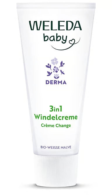 Weleda Derma 3en1 crème change mauve blanche 50 ml