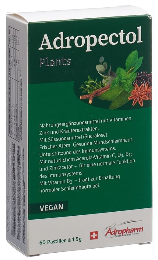 Adropectol Plantes pastilles 60 pces