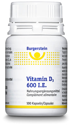 BURGERSTEIN Vitamin D3 capsules 600 UI 100 pièces