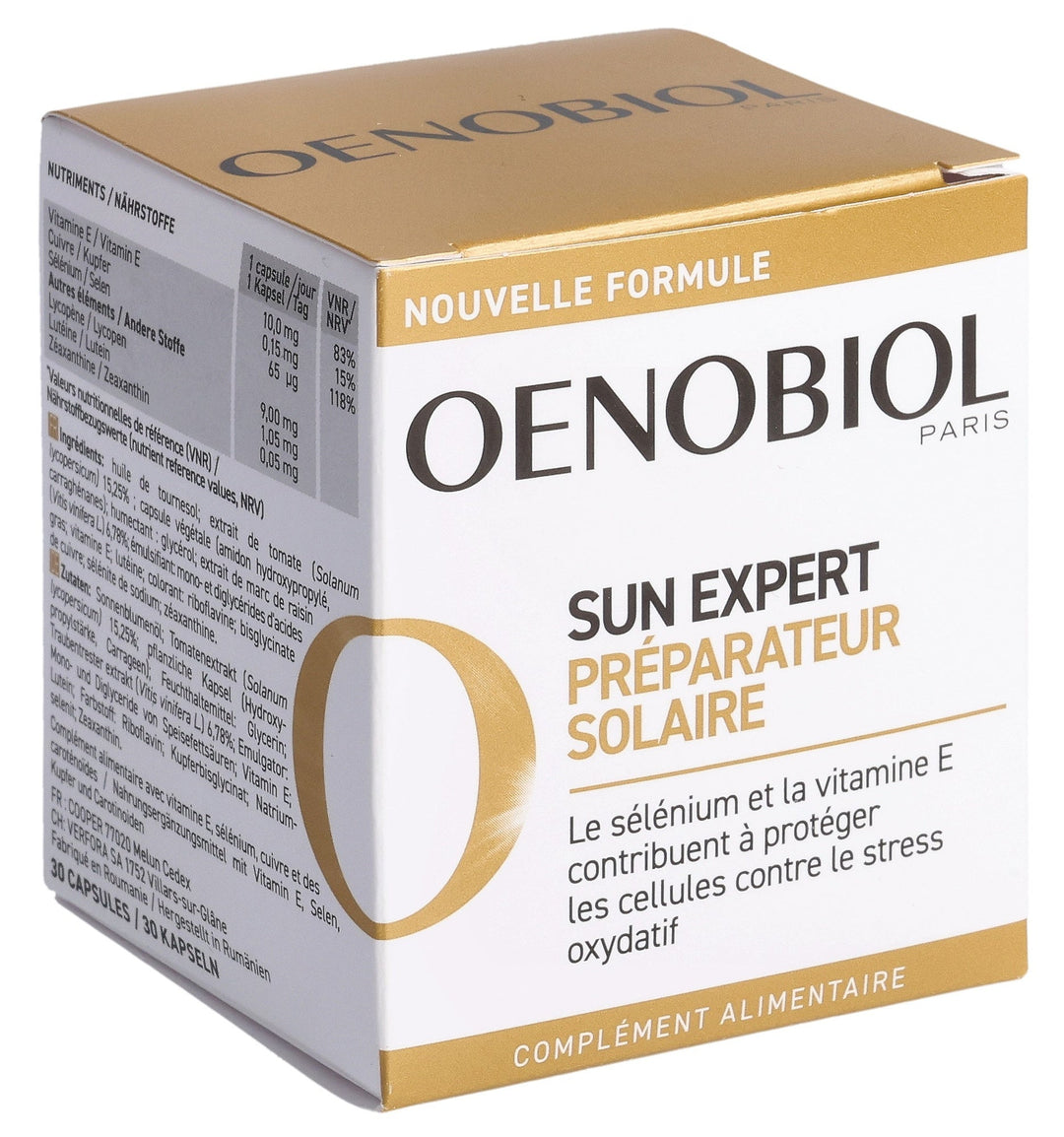 Oenobiol Sun Préparateur Solaire capsules 30 pce - Médecine Complémentaire Genève