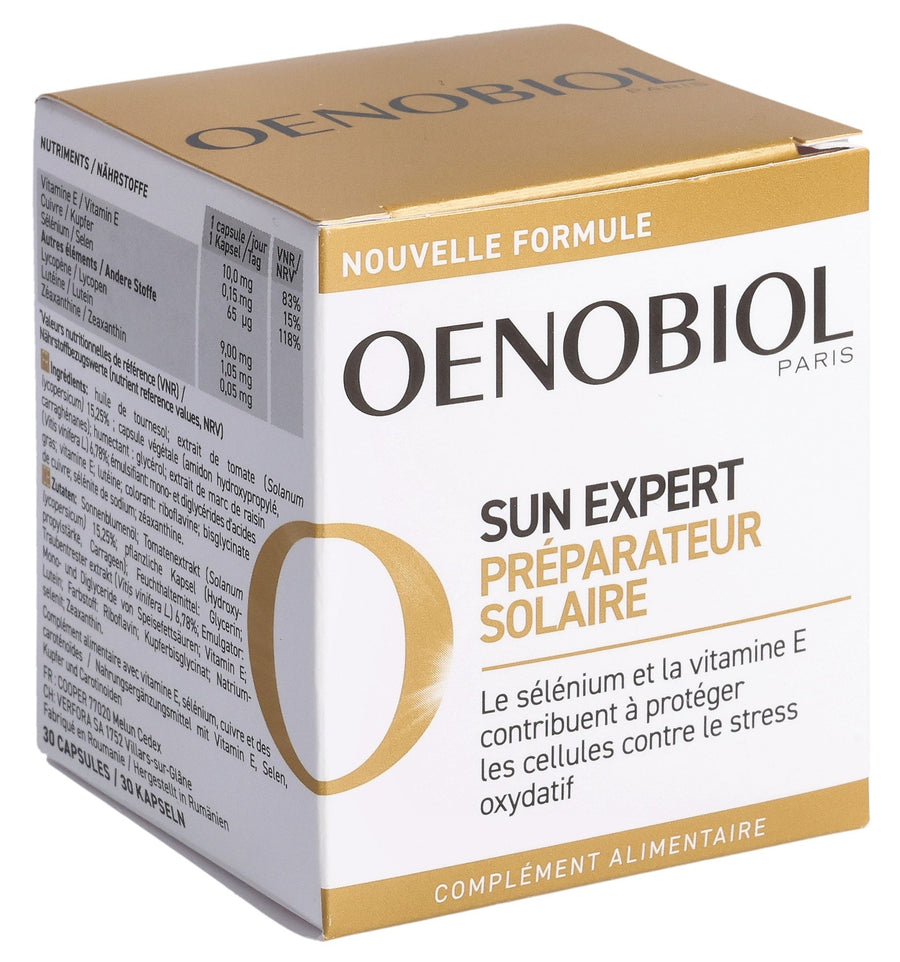 Oenobiol Sun Préparateur Solaire capsules 30 pce - Médecine Complémentaire Genève