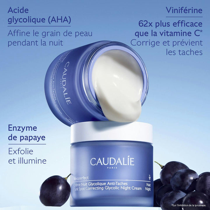 Caudalie Vinoperfect Crème nuit glycolique Anti-Taches Recharge 50 ml