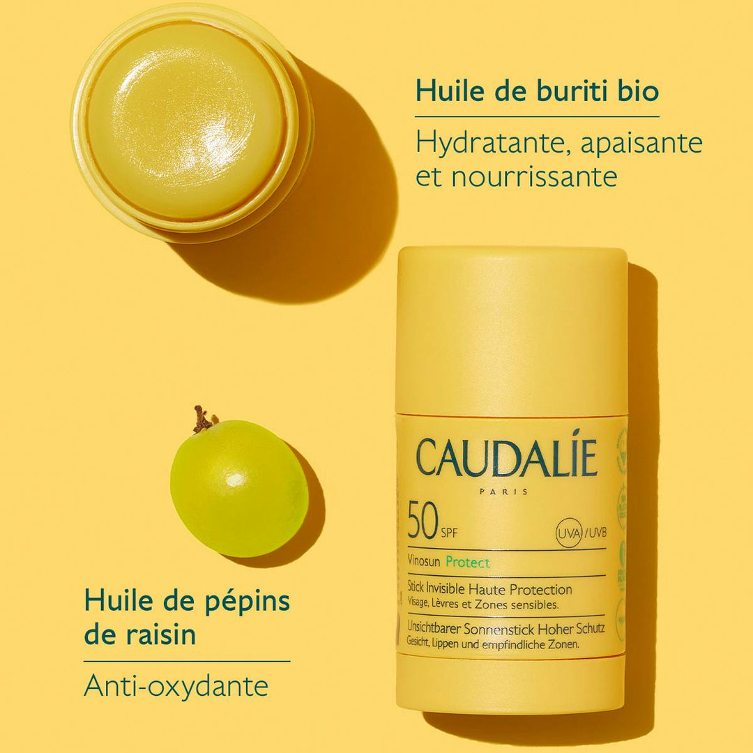 Caudalie Solaire Haute Protection Vinosun SPF50 stick invisible 15g - Médecine Complémentaire Genève