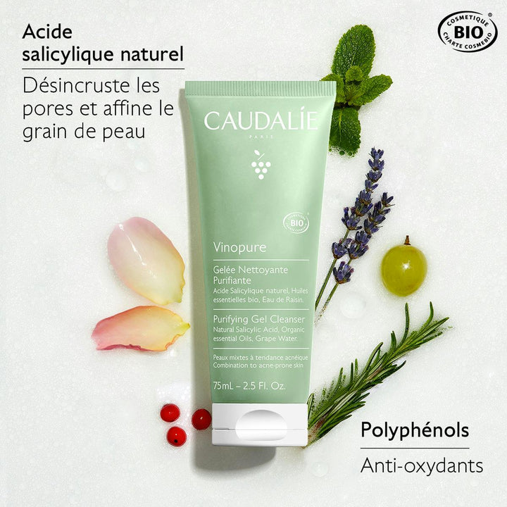 Caudalie Vinopure Gelée Nettoyante Purifiante 75 ml