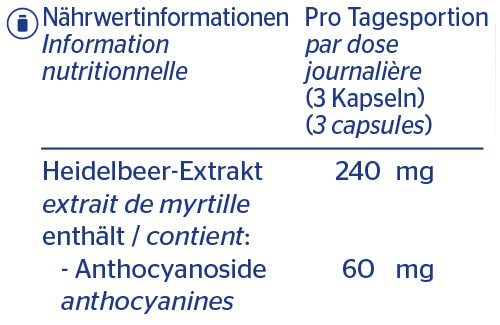 PURE Extrait de myrtille capsules 60 pces