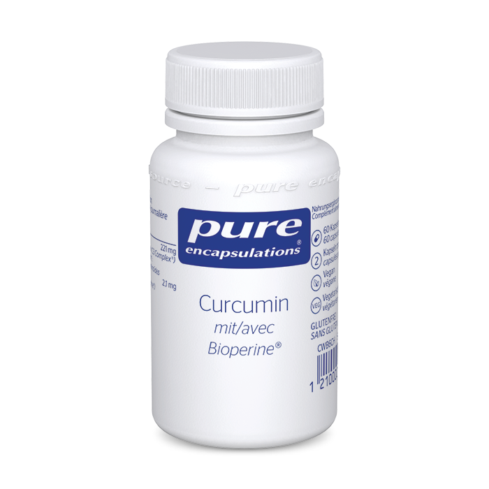 PURE Curcumin avec Bioperine capsules 60 pces