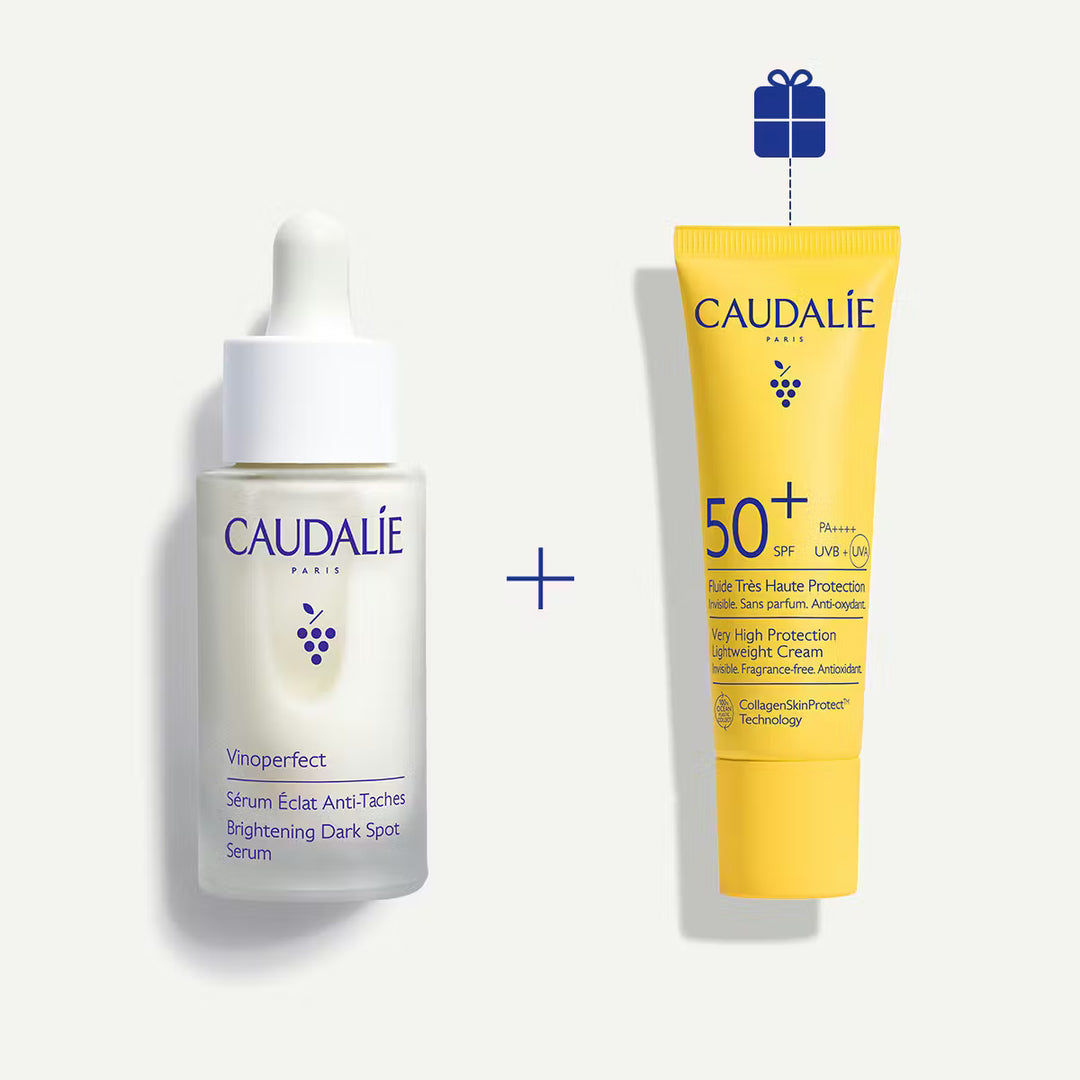 Caudalie Vinoperfect Sérum Eclat anti-taches /crème Haute prot SFP50 - Médecine Complémentaire Genève