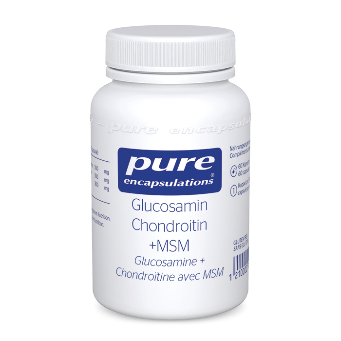 PURE Glucosamine Chondroïtin avec MSM capsules 900 mg 60 pces