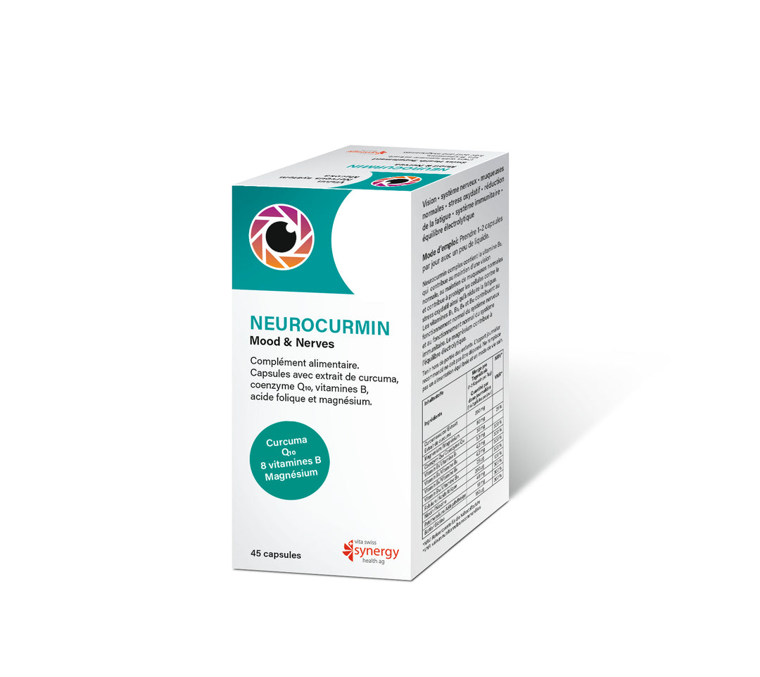 Vita Swiss Synergy Neurocurmin Mood & Nerves caps 45 pces - Médecine Complémentaire Genève
