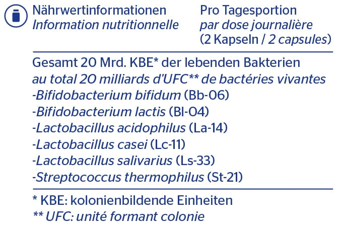 PURE Probio Basic (6 souches de bactéries) capsules 60 pces