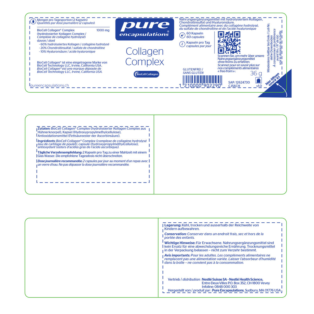 PURE Collagen Complex caps fl 60 pce - Médecine Complémentaire Genève