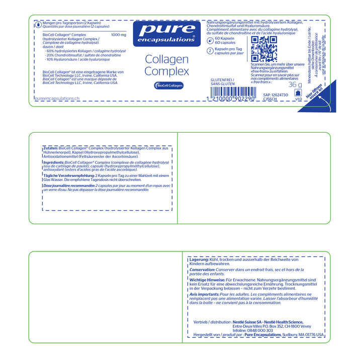 PURE Collagen Complex caps fl 60 pce - Médecine Complémentaire Genève