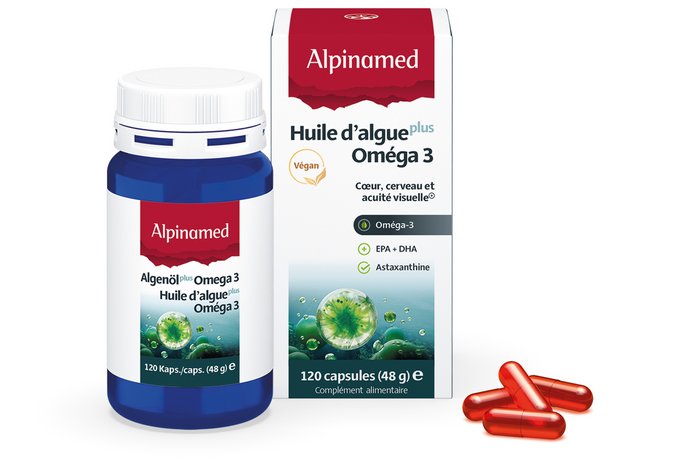 Alpinamed Huile d'Algue Plus Omega 3 caps 120 pce