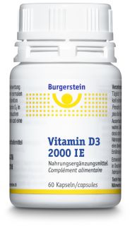 Burgerstein Vitamin D3 2000 IU box 60 pieces 