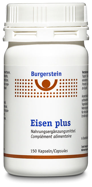 BURGERSTEIN Eisen plus capsules box 150 pieces