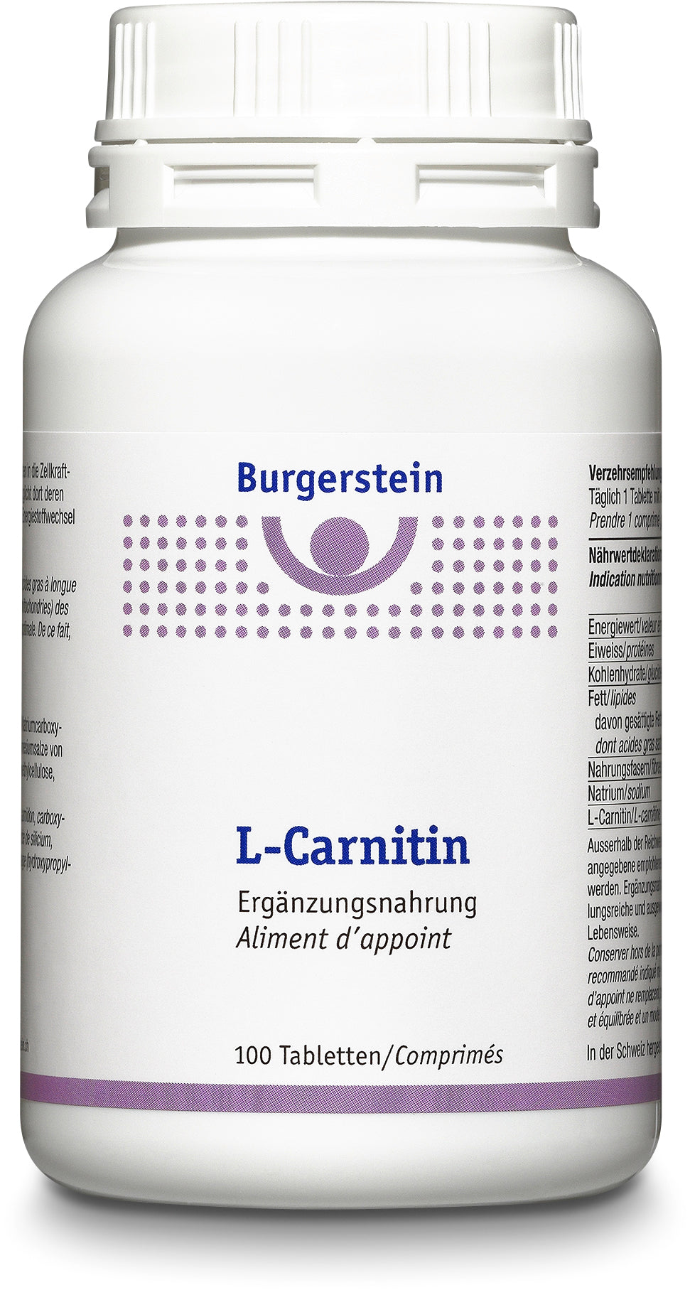 BURGERSTEIN L-Carnitin Tabletten Box 100 Stück