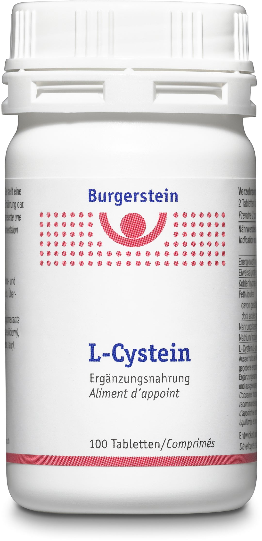 BURGERSTEIN L-Cystein tablets box 100 pieces