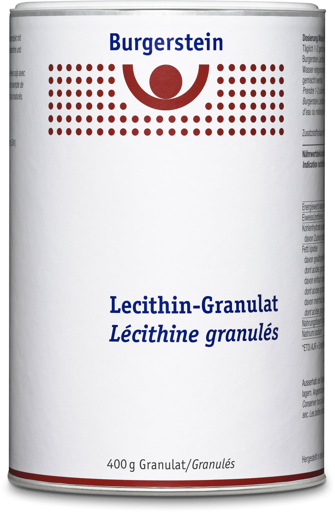 BURGERSTEIN Lecithin granules tin 400 g
