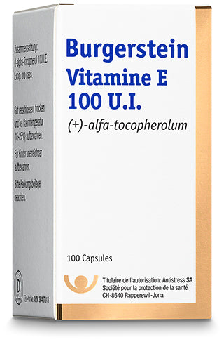 BURGERSTEIN vitamin E caps 100 IU box 100 pieces