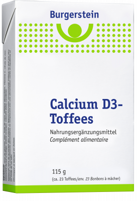 BURGERSTEIN Calcium D3 toffees 115 g