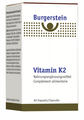BURGERSTEIN Vitamin K2 capsules 180 capsules box 60 pieces