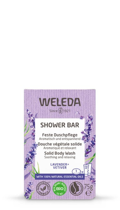 Weleda Solid vegetable shower lavender + vetiver 75g