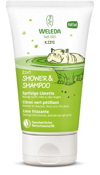Weleda Kids 2in1 Dusche &amp; Shampoo Sparkling Lime 150ml