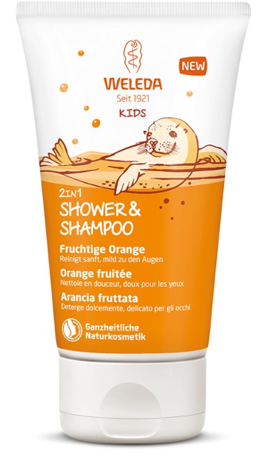 Weleda Kids 2in1 Shower & Shampoo Orange fruité 150 ml
