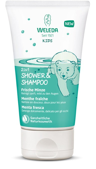 Weleda Kids 2in1 Shower & Shampoo Menthe fraîche 150 ml