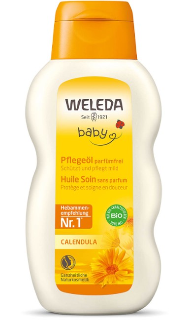 Weleda Baby Huile Soin Calendula sans parfum 200 ml - Médecine Complémentaire Genève